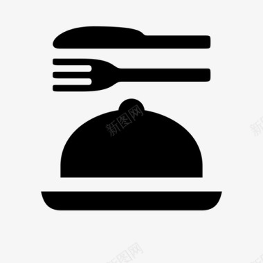 餐饮标志客房服务餐饮晚餐图标图标