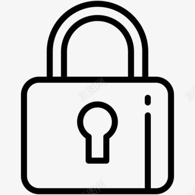 安全锁挂锁密码图标图标