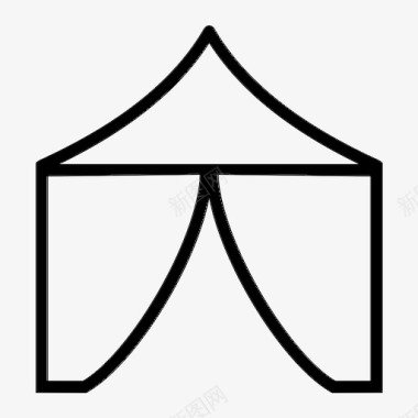 西式户外婚礼帐篷野营马戏团帐篷图标图标