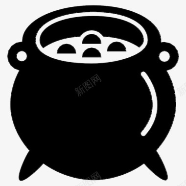 美团标志锅冒泡锅烹饪锅图标图标