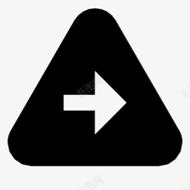 右三角形箭头符号图标图标