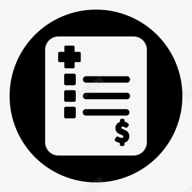 收据帐单医院医疗图标图标