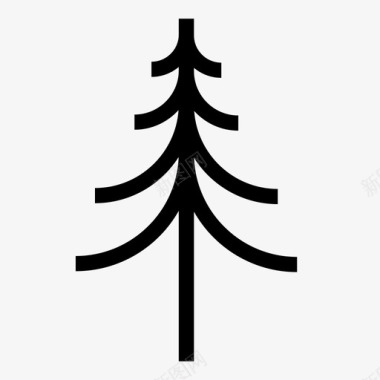 森林乡村松树图标图标