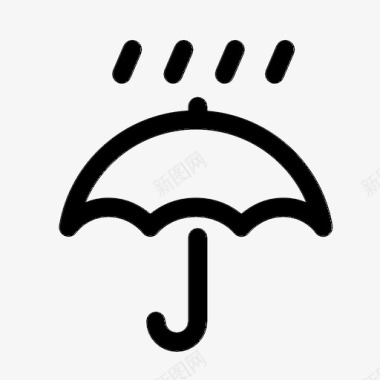 天气雨伞雨伞雨阳伞图标图标