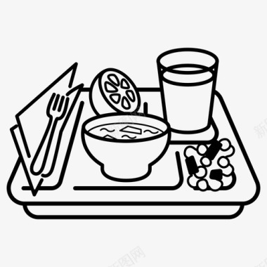 烤食品和餐厅餐盘自助餐自助餐厅图标图标