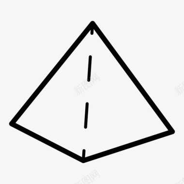 拼接三角形棱锥体三维形状几何体图标图标