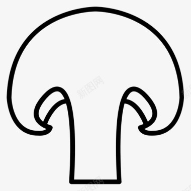 蘑菇片菜园蔬菜图标图标