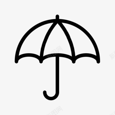 包金币雨伞雨天气图标图标