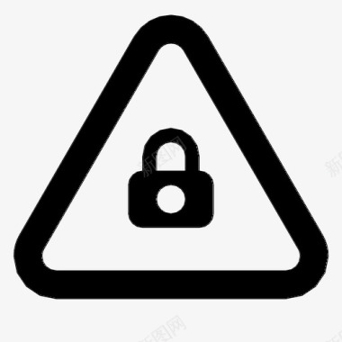 三角锁安全标志图标图标