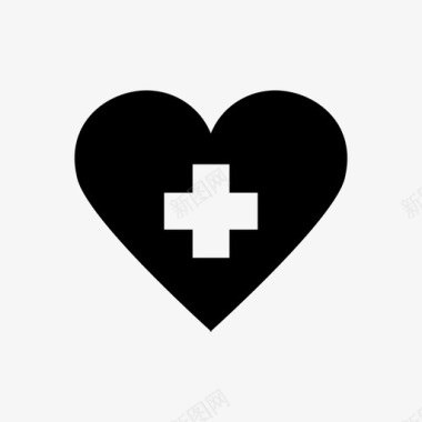 救护车医疗心脏救护车爱情图标图标