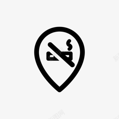 禁烟禁烟区位置导航图标图标