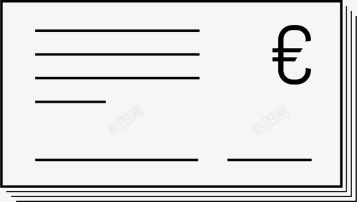 备忘录图标支票银行商业图标图标