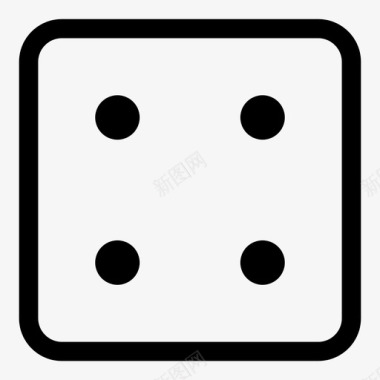 白色骰子四游戏图标图标