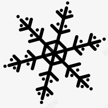 雪花堆积雪花圣诞节冬天图标图标