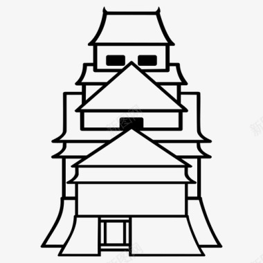 文化民俗城堡文化日语图标图标