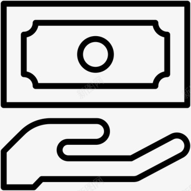 付款钞票手势图标图标