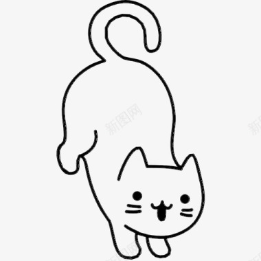 彩绘宠物猫杂技演员动物图标图标