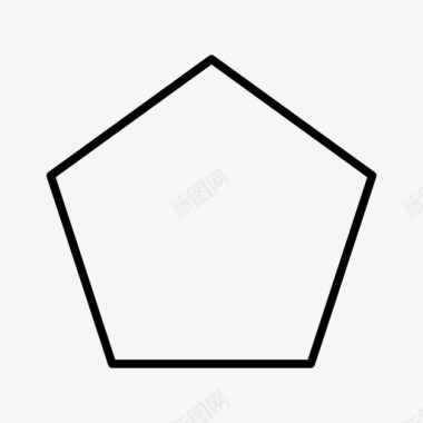几何元素五边形几何学多边形图标图标