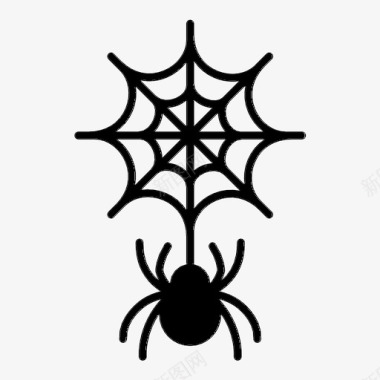 素材蜘蛛网蜘蛛网万圣节恐怖图标图标