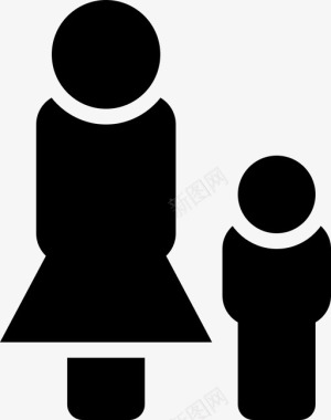 母子孩子家庭图标图标