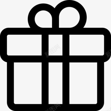 礼物包装飘带礼物庆祝活动免费图标图标