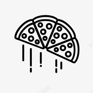披萨芝士披萨意大利香肠披萨图标图标