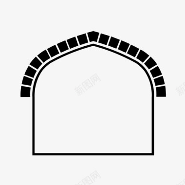 中国风拱门拱门建筑伊斯兰图标图标