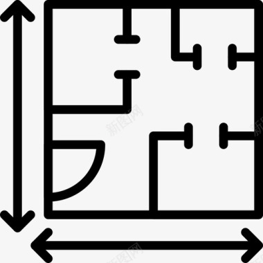 房产商圈房屋蓝图房产smashicons房地产2大纲图标图标