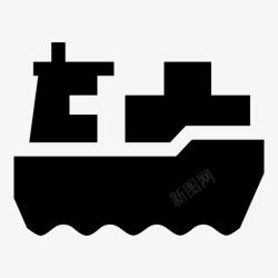 稳健经营物流海运船舶图标高清图片