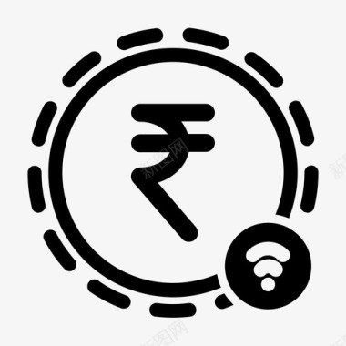 印度卢比moneywireless印度卢比支付图标图标