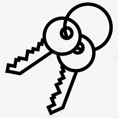 杂钥匙一串钥匙房子钥匙图标图标