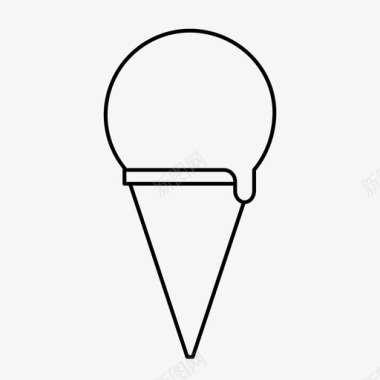 融化冰淇淋食品夏季图标图标