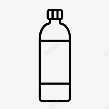 矢量英文标签水瓶瓶子标签塑料瓶图标图标