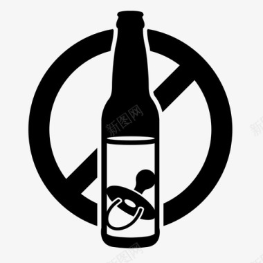 不要酒后驾车酒瓶奶嘴图标图标