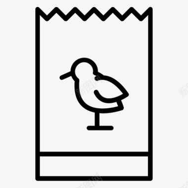 鸟食食包图标图标