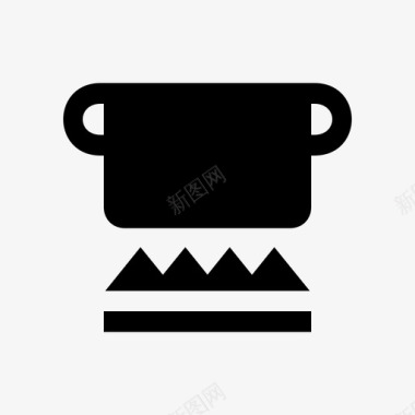 火焰图标煮沸烹饪火焰图标图标