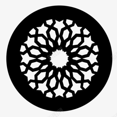 欧式花纹伊斯兰图案阿拉伯花纹建筑图标图标