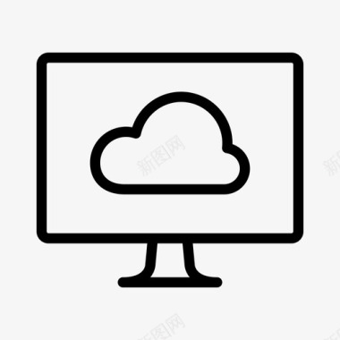 云数据海报云计算云数据云服务图标图标