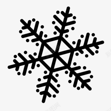 透明雪花雪花圣诞节冬天图标图标