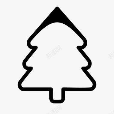 树圣诞树常青树图标图标