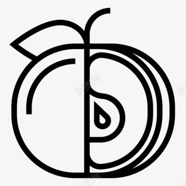 苹果切苹果食品图标图标