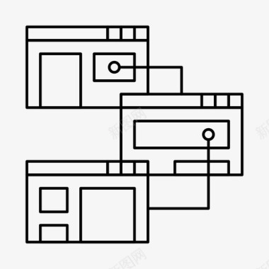 交互式原型建筑数据图标图标