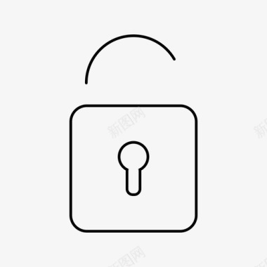 常用网络软件图标解锁访问钥匙孔图标图标