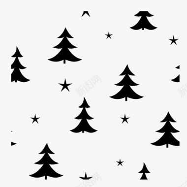松树圣诞图案圣诞树松树图标图标