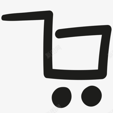 购物车篮子手拉图标图标