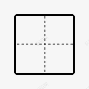四个方形折叠中间纸张图标图标