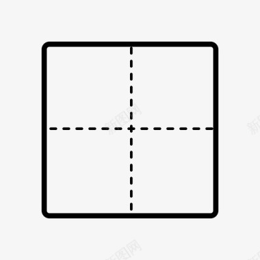 四边形汤盘四个方形折叠中间纸张图标图标