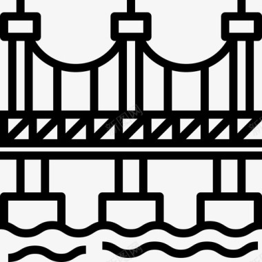桥横跨金属图标图标