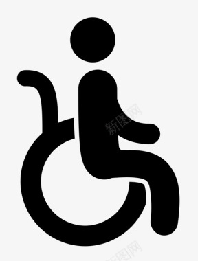 援助残疾人无障碍援助图标图标