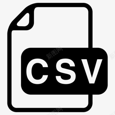 WAV文件格式csv逗号分隔值文件扩展名图标图标